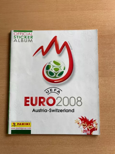 Panini Sammelalbum Euro EM 2008 mit 6 Stickern - sehr guter Zustand