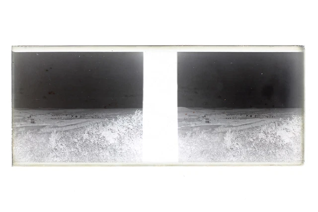 France Village Campaign Photo Stereo Th3L1n11 Glass Plate Vintage NEGATIVE