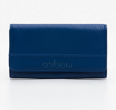 NEUF compagnon OXBOW bleu pochette porte monnaie fourre tout aspect cuir