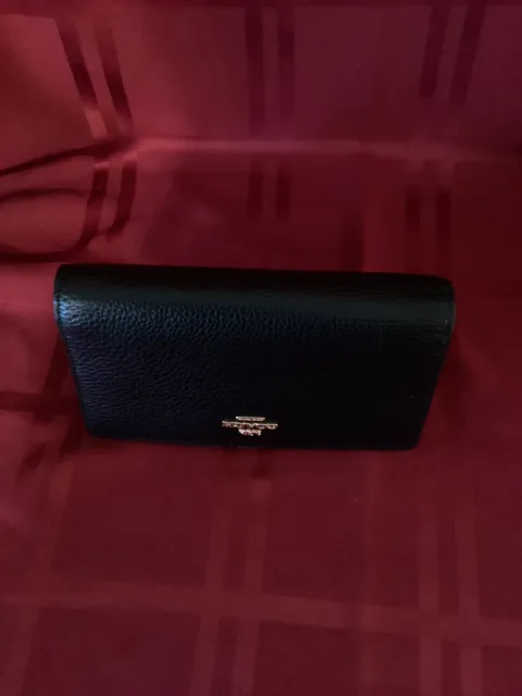 COACH Black Pebble Leather Wallet;