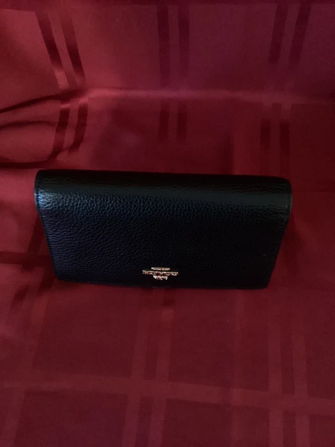 COACH Black Pebble Leather Wallet;