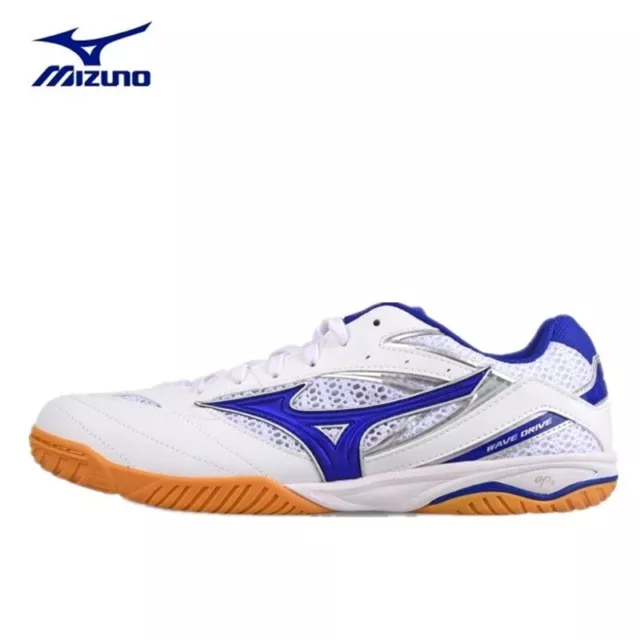 MIZUNO MEN'S WAVE Drive 8 Table Tennis Shoe White/Reflex Blue Sneaker ...