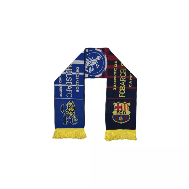 2005 Champions League Barcelona vs Chelsea Scarf OSFA Football Memorabilia