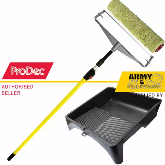 ProDec 38.1cm Rodillo Pintura Mangas + Metal Doble Brazo Marco + Extensión Polo