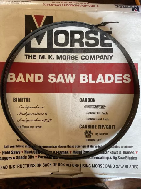 Morse Zhbdr14 7' 8-1/2 Band Saw Blade, 7 Ft. 8-1/2 In L, 1/2" W, 14 Tpi, 0.025"