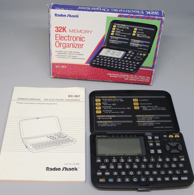 Radio Shack Electronic Organizer 32K Memory EC-357 -Used