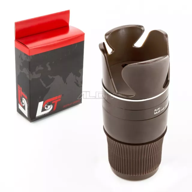 MULTIFUNCTIONAL CUP STORAGE compartment cup holder 5 in1 brown for