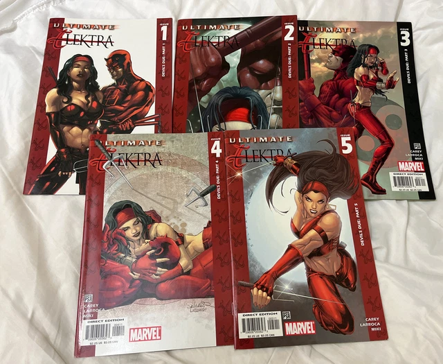 ULTIMATE ELEKTRA #1-5 Complete Set 2004 Very Fine Marvel Comics Daredevil