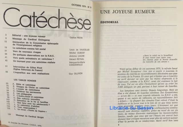 Catéchèse n°77 Une étage la R.N.C. 79 Rencontre Nationale Catéchèse Lourdes 1979 3