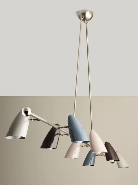 Lustre Stilnovo Style Mid-Century – Laiton, 3 Bras, Type Spoutnik, Plafonnier (Neuf 2024)