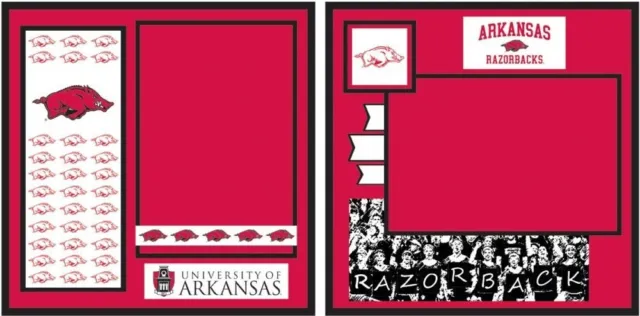 "Universidad de Arkansas, diseño de álbum de recortes de 2 páginas, álbumes de recortes uniformados 8x8"