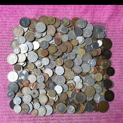 Job Lot Of Old Coins from World 1.8kg
