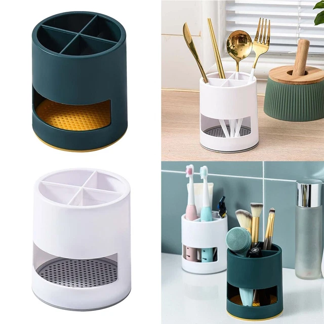 Support de brosse à dents compact avec compartiments multiples organisateur de