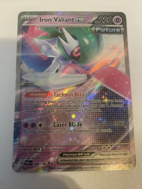 POKEMON PARADOX RIFT Iron Valiant EX 089/182 Ultra Rare Holo NEUF/M ...