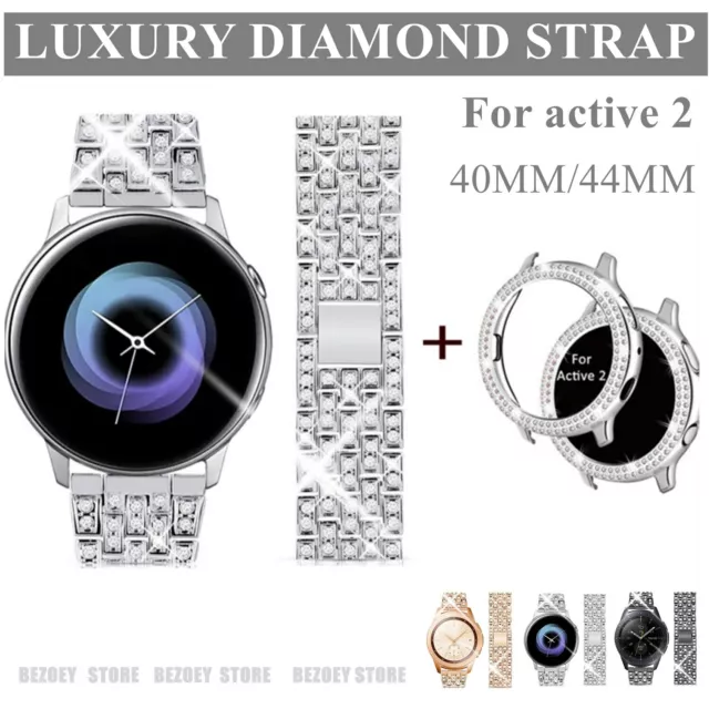 Ladies Luxury Diamond Bracelet Strap For Samsung Galaxy Watch Active 2 40/44mm