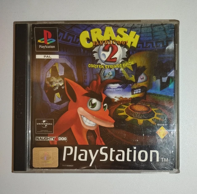 Jeu PS1 Crash Bandicoot 2 : Cortex Strikes Back - Version Complète Authentique En Bon état