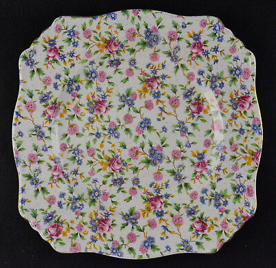 Royal Winton Old Cottage Chintz  Square Bread & Butter Plate (6")
