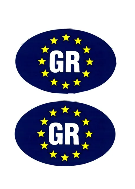 AUFKLEBER EUROPA-GR GRIECHENLAND 2er-Set je 50 x 75 mm Sticker Tattoo Auto  EUR 5,49 - PicClick DE