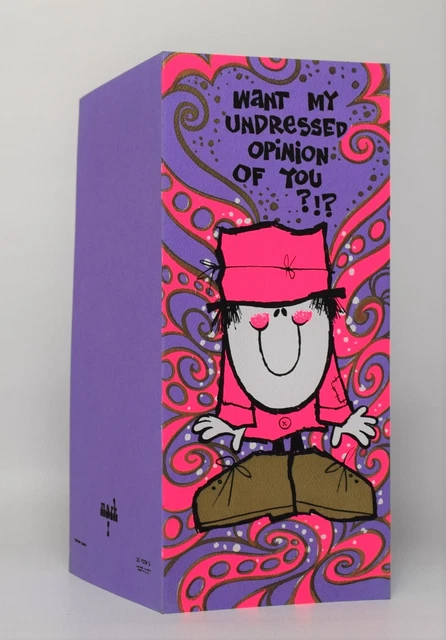 Humour Purple Greetings Cards Vintage 60s/70s Funny WOW Message Wishing Cards 16