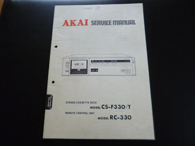 ORIGINALI Service Manual Schema Elettrico AKAI cs-f330/t rc-330 