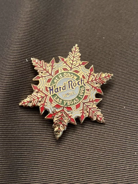 *Hard Rock Hotel Las Vegas - Let it Snow Snowflake Christmas STAFF Pin* [1996]