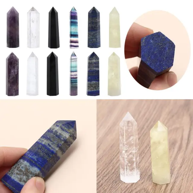 Artesanía Amatista Piedras naturales Varita de punta de cristal Piedra curativa