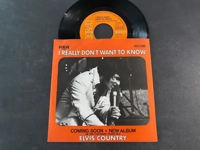 ELVIS PRESLEY 45 I Really don't want to know 47-9960  GERMANY