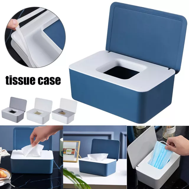 Dustproof Tissue Storage Box Napkin Case Wet Wipes Dispenser Holder With Lid