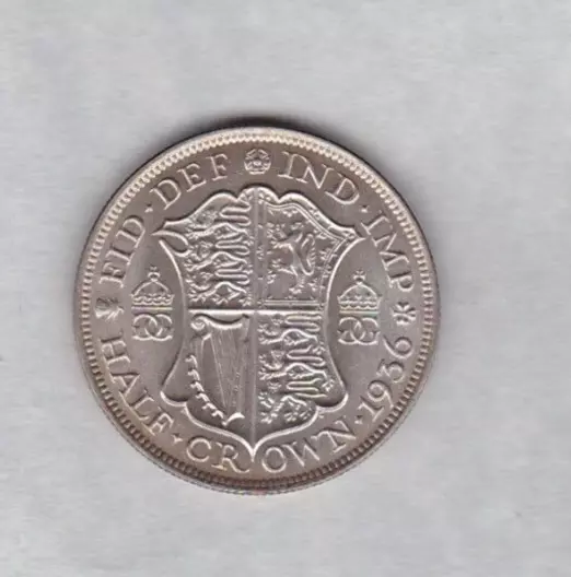 Superb 1936 George V 50% Silver Halfcrown Coin In Mint Condition