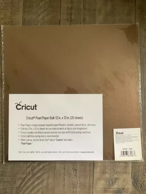 Cricut Pearl Paper Bulk 12" x 12" (20) Sheets