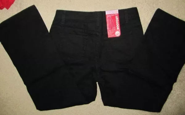 FADED GLORY GIRLS Plus size 10.5 Black bootcut stretch jeans NWT $9.00 ...