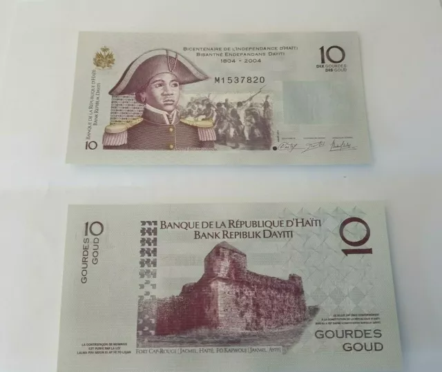 ------1-Billet--10--Gourdes--2012--Haïti-----BILLET---NEUF-----