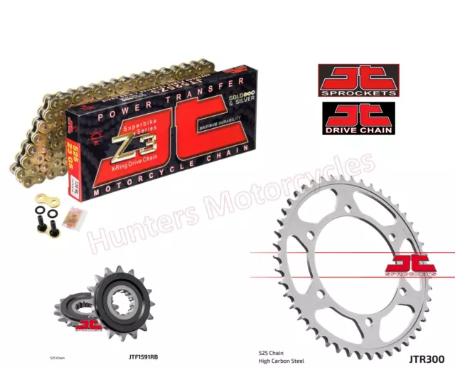 Yamaha TDM900 JT Gold X-Ring Heavy Duty Chain and JT Quiet Sprocket Kit Set