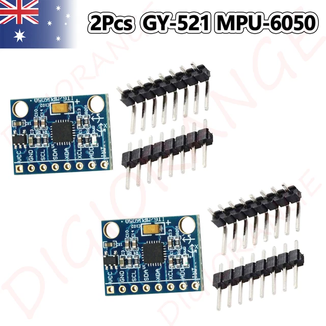 2PCS GY-521 MPU-6050 MPU6050 3 Axis Accelerometer Gyroscope Module For ...