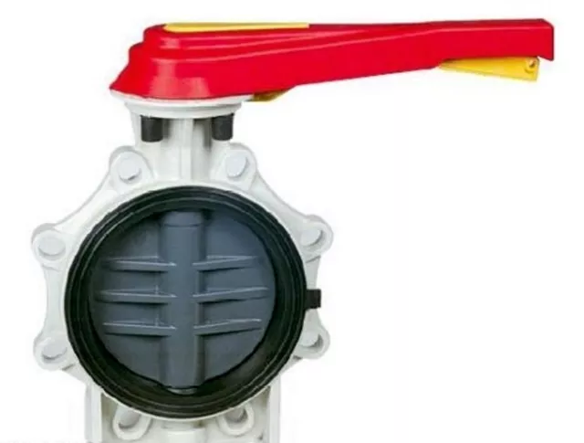 Praher 125863A Butterfly Valve 6" DN150 PVC Gray