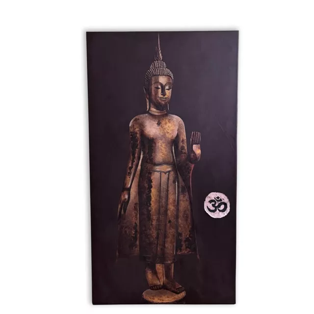 Buddha Gemälde Acryl OM Leinwand 130x70cm Wand Bild handgemalt AsienLifeStyle