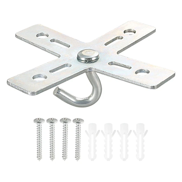 Ceiling Hook Kit Cross Design Metal Plate Mount Hanger Holder Light Fixture