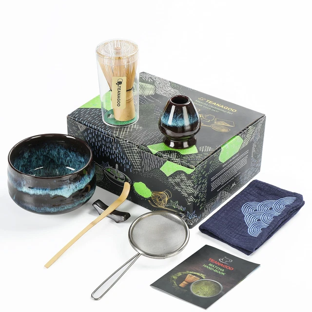 Matcha Tea Set, Japanese Tea Set, Matcha Bowl, Matcha Bamboo Whisk, Scoop, Siftn