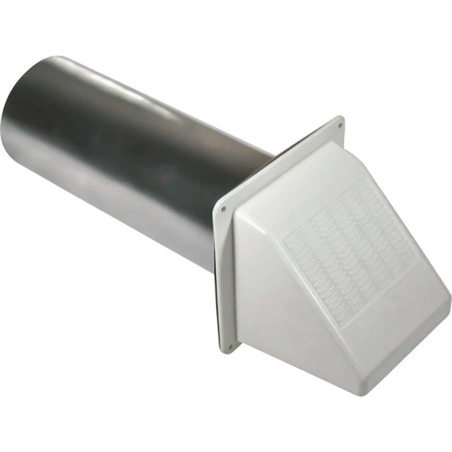 Builder's Best 4 In. White Plastic Wide Mouth Dryer Vent Hood 110164 Pack of 8