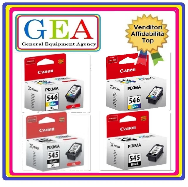 CANON PG545 PG545XL CL546 CL546XL originali Serie Completa, PIXMA MG2500/2550