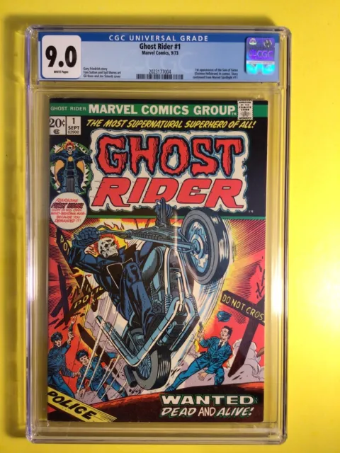 Ghost Rider #1 1st Solo Title In Series CGC 9.0 White Pages Marvel 1973