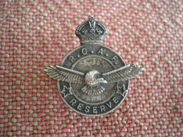 WW2 ROYAL CANADIAN Air Force Reserve Sterling Silver Lapel Badge by ...