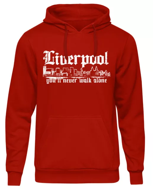 Liverpool Skyline Kapuzenpullover | Fussball Fanshirt Ultras England Salah | M1