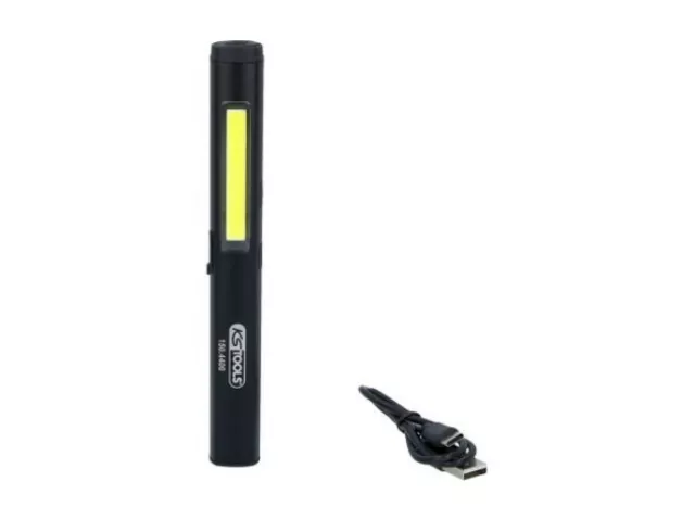 KS TOOLS COB LED Akku Inspektionslampe USB Handlampe 350L Laserpointer UV Licht