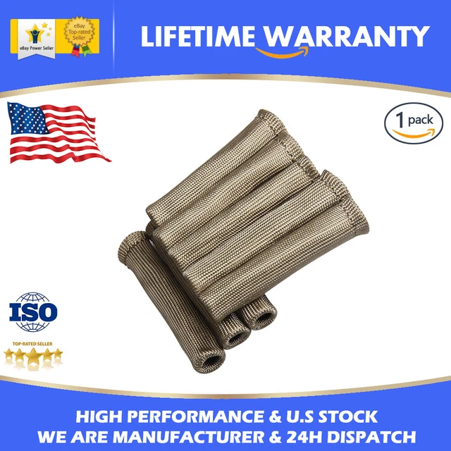 6'' Titanium 2500° SPARK PLUG WIRE BOOT HEAT SHIELD PROTECTOR SLEEVE For LS1/LS2