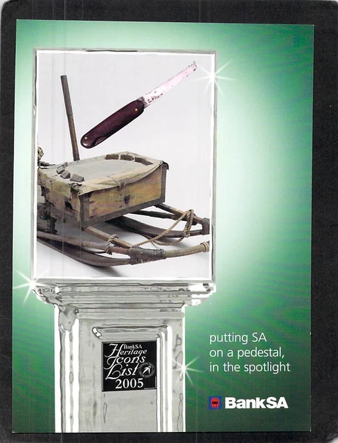 S0310 South Australia 2005 Heritage Icons Mawsons Sledge postcard