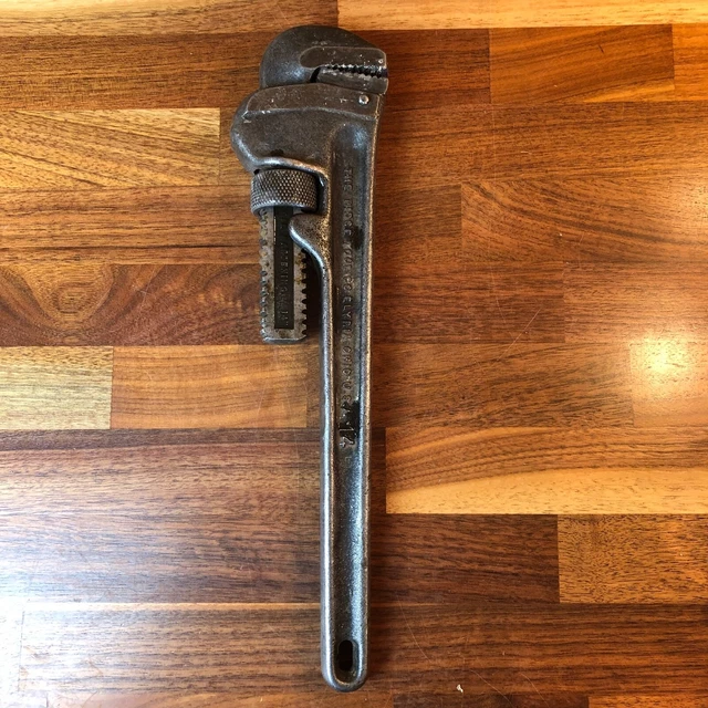 Vintage Ridgid 14”Mark Pat 1727623 Pipe Wrench The Ridge Tool Co.Elyria Ohio USA