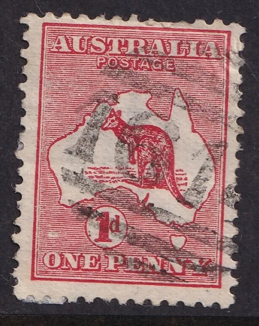 1d Kangaroo Barred numeral 1614 *POST OFFICE CLOSED *WARTOOK* VGFU RATED SS RARE