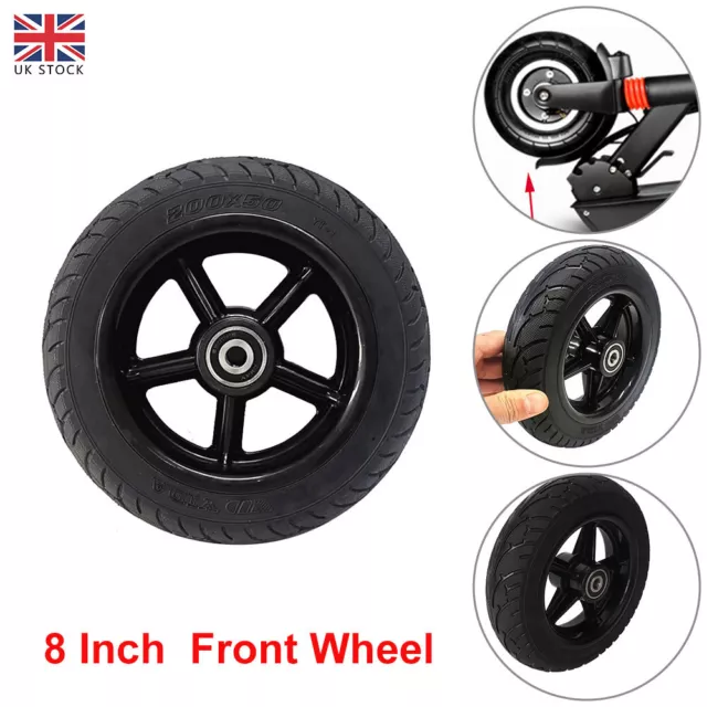 8 Inch Full Wheel 200x50 Solid Tire Anti-slip Front Wheel for Electric Scooter