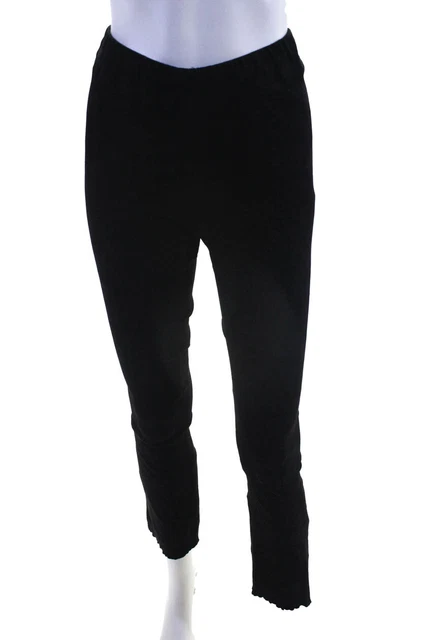 Shari's Place Womens Suede High Rise Slim Leg Pants Black Size 2